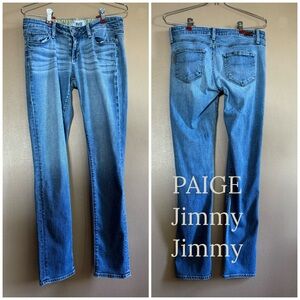 Paige Jimmy Jimmy Skinny boyfriend style jeans in Tigerlily (slim vs skin tight)